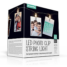 COLORWAY LED photo pegs / 40 LEDs / length 4.2 m / warm white / power supply 3x AA