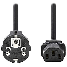 Nedis Power cable 230V/ connection 10A/ connector IEC-320-C13/ Direct plug Schuko/ black/ Bulk/ 3M