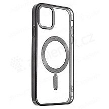 Swissten Clear Jelly Magstick Metallic for iPhone 15 for black