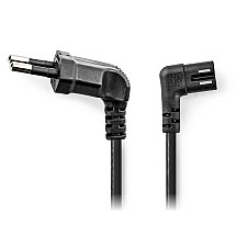 NEDIS power cable for adapters/ Euro plug - IEC-320-C7 connector/ angled-angled/ two-wire/ black/ bulk/ 5m