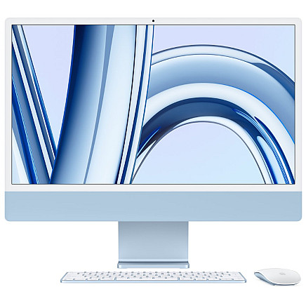 Apple iMac 24 with Retina 4.5K display: M3 chip with 8-core CPU and 8-core GPU, 256GB SSD - Blue