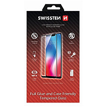 Swissten Glass Full Glue, Color Frame, Case Friendly Apple iPhone 14 for Max Black