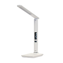 IMMAX LED table lamp Kingfisher/ 9W/ 450lm/ 12V/1A/ 3 different light colors/ folding arm/ USB/ white