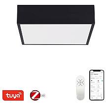 IMMAX NEO CANTO SLIM Smart ceiling light 28x28cm 22W 1610lm black Zigbee 3.0, TUYA