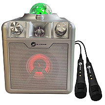 N-Gear Disco Star 710s/ BT/ 50W/ USB/ Micro SD/ Do/ Disco LED/ 2x Mic/ Silver