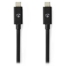 NEDIS cable USB 4.0 Gen 3x2/ USB-C plug - USB-C plug/ 8K/ black/ 1m