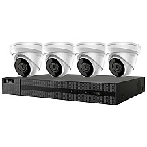 HiLook Powered by HIKVISION/ 4K PoE Turret KIT/ IK-4248TH-MH/P/ 4x IPC-T280H 2.8mm cameras/ 1x NVR-104MH-C/4P/ 2TB HDD