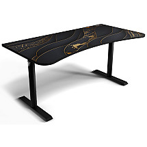 AROZZI ARENA Gaming Desk Frozen Black Gold