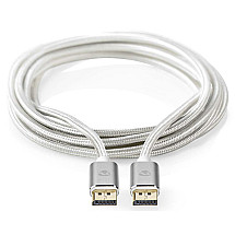 Nedis Profigold DisplayPort Cable/ DisplayPort Plug - DisplayPort plug/ cotton/ silver/ box/ 2m