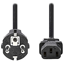 NEDIS power cable 230V/ connecting 10A/ connector IEC-320-C13/ direct Schuko plug/ black/ bulk/ 2m