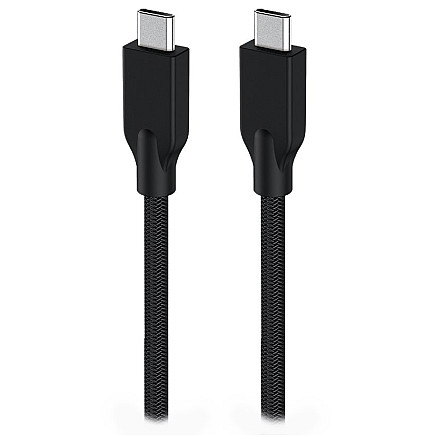 GENIUS charging cable ACC-C2CC-3A, 150cm, USB-C to USB-C, 3A, PD60W, braided nylon, black