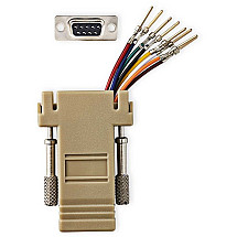 NEDIS serial adapter/ D-SUB 9-Pin plug - RJ45 socket/ nickel-plated/ ivory/ blister