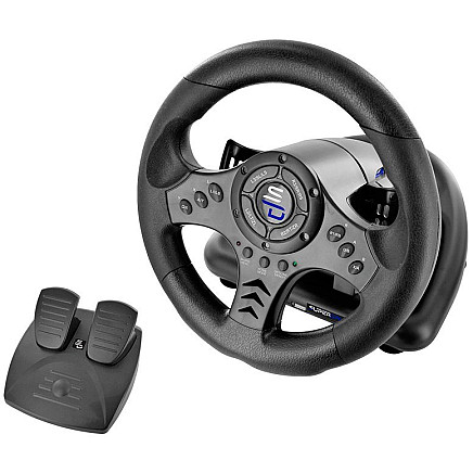 DAMAGED PACKAGING - SUPERDRIVE Steering Wheel and Pedal Set SV450/ PS4/ Xbox One/ Xbox Series X/S / Nintendo Switch/ PC