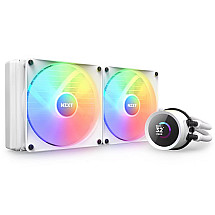 NZXT water cooler Kraken 280 RGB / 2x140mm fan / 4-pin PWM / LCD disp. / 6 years / white