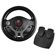 SUPERDRIVE Steering wheel and pedal set SV250/ PS3/ PS4/ Xbox One/ Nintendo Switch/ PC