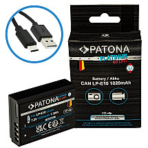 PATONA battery for photo Canon LP-E10 1020mAh Li-Ion Platinum USB-C charging