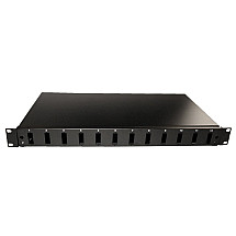 19" optical switchboard, 12 SC duplex ports (24 FO ports), extendable