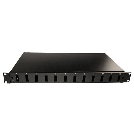 19 optical switchboard, 12 SC duplex ports (24 FO ports), extendable