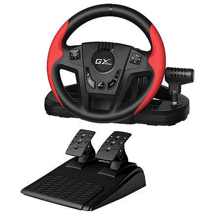 GENIUS GX Gaming wheel SpeedMaster/ wired/ USB/ vibration/ pedals/ for PC, PS