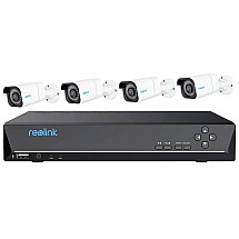 Reolink NVS8-8MB4 set video recorder and 4 pcs IP camera P330, 8x PoE, including 2TB HDD (max. 2x 6TB), VGA, HDMI, IP cameras 8