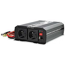 NEDIS voltage converter/ modified sine wave/ 24 V DC/ 230 V AC 50 Hz/ 1000 W (2000 W peak)/ USB-A/ 2x socket type E