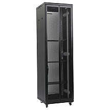 XtendLan 42U/800x1000 rack, black, two-piece perforated door and back