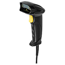 Nedis barcode reader/ laser/ cable/ 1D linear/ power supply from USB/ USB 2.0/ black