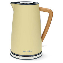 NEDIS electric kettle KAWK510EYW/ volume 1.7 l/ Soft-Touch/ 1850 - 2200 W/ stainless steel/ yellow