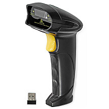 NEDIS Barcode Scanner/ Laser/ Wireless/ 1D Linear/ Battery Powered/ USB Powered/ USB Dongle/ Black