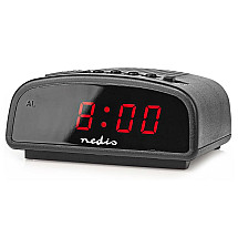 NEDIS digital desk alarm clock/ LED display/ snooze function/ one alarm/ black