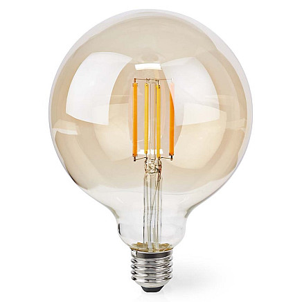 DAMAGED PACKAGING - NEDIS Wi-Fi smart LED filament bulb/ E27/ G125/ 7W/ 230V/ 806lm/ warm white/ 1800 - 3000K/ dimmable