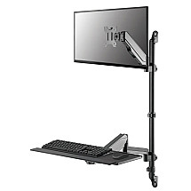 Neomounts WL90-325BL1/ wall mount / workstation / sit-stand / monitor, keyboard and mouse