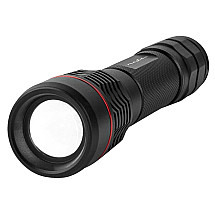 NEDIS LED flashlight/ battery powered/ 3.7 V DC/ 10 W/ 1000 lm/ range 200 m/ black