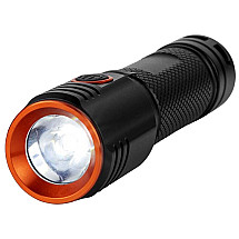 NEDIS LED flashlight/ battery powered/ 3.7 V DC/ 20 W/ 2000 lm/ range 180 m/ black