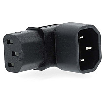 NEDIS power adapter from IEC-320-C14 to IEC-320-C13/ angled 90°/ black