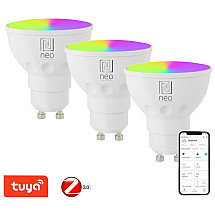 IMMAX NEO SMART set of 3x LED bulb GU10 4.8W RGB+CCT color and white, dimmable, Zigbee, TUYA