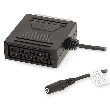 NEDIS SCART cable/ SCART plug - SCART socket / 3.5 mm socket/ black/ box/ 20cm