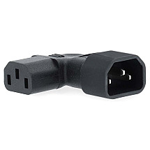 NEDIS power adapter from IEC-320-C13 to IEC-320-C14/ angled left/ black