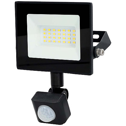 NEDIS LED spotlight with sensor/ 4000 K/ 1620 lm/ IP44/ energy class F/ cable 1 m/ black