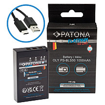 PATONA battery for photo Olympus BLS-5/BLS5 1050mAh Li-Ion Platinum USB-C charging