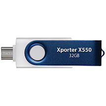 PATRIOT Xporter X550 32GB / USB Type-A + USB Type-C / USB 3.2 Gen 1 / white-blue