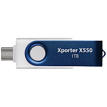 PATRIOT Xporter X550 1TB / USB Type-A + USB Type-C / USB 3.2 Gen 1 / white-blue