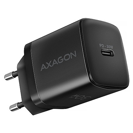 AXAGON mains charger / ACU-PD30 / 1x USB-C / PD3.0 / PPS / QC4+ / SFC / AFC / Apple / 30W / black