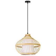 IMMAX BOHO PINCHOS designer pendant lamp, D40cm, E27, bamboo wood