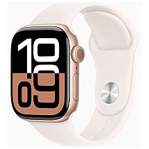 Apple Watch Series 10 GPS + Cellular 42mm Rose Gold Aluminum Case with Light Blush Sport Band - M/L