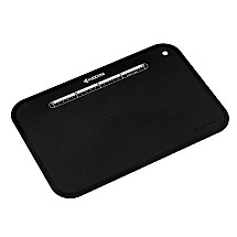 Kyocera plastic cutting board with a rule for food slicing - black design