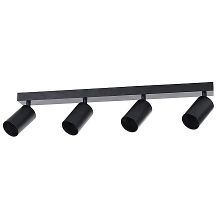 IMMAX PUNTO-4 Ceiling, Wall spot luminaire linear, 4 heads, black, for GU10 type source