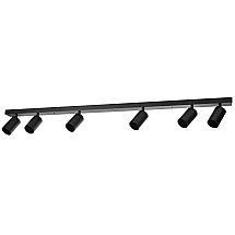 IMMAX PUNTO-6 ceiling, wall spotlight, linear, 6 heads, black, for GU10 type source