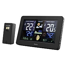 DAMAGED - HAMA premium weather station/ USB charging function/ black