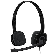 DAMAGED PACKAGING - Logitech Headset Stereo H151/ wired headphones + microphone/ 3.5 mm jack/ black